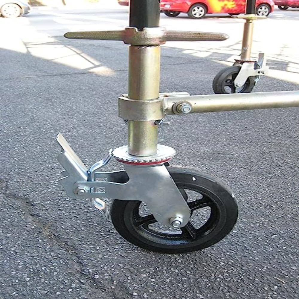 Movable wheel scaffolding